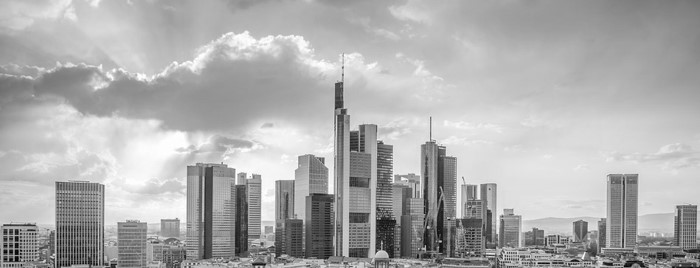 Skyline of banks in Frankfurt